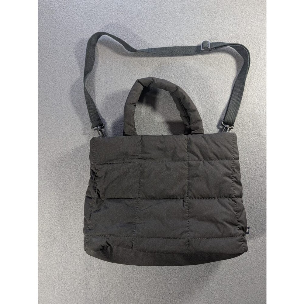 GAP Black Quilted Puffer Mini Tote Bag Crossbody